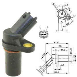 Capteur angle Vilebrequin neuf équivalent à Bosch 0261210151